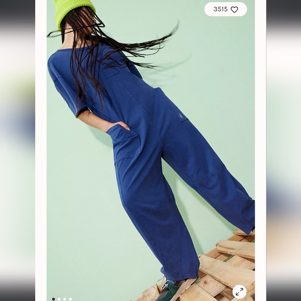 Free People Blue Jumpsuit